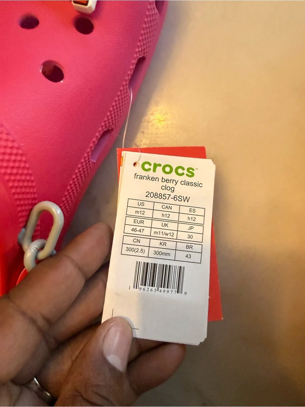 CROCS Franken Berry Pink Kids' Clogs with Charms